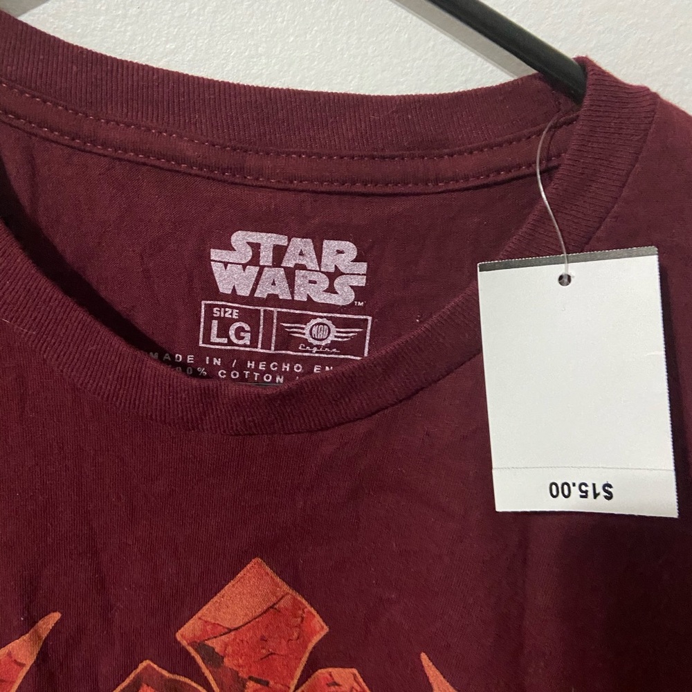 New w/tag Star Wars Rouge One Large Maroon T Shirt - Picture 5 of 5